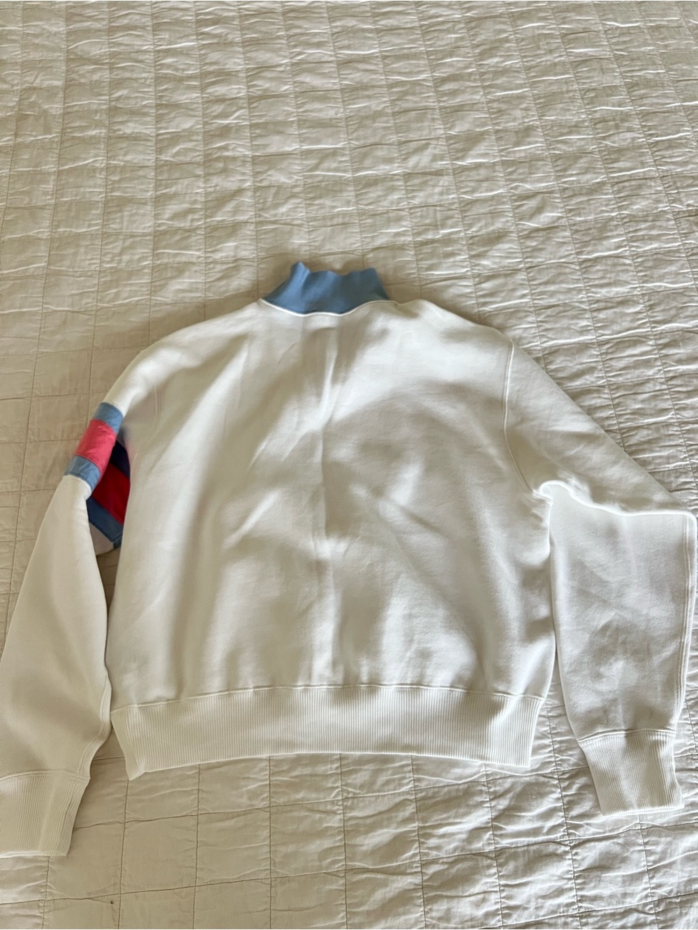 Ralph Lauren Polo 1/4 zip sweater white Large ombré L - Picture 4 of 12